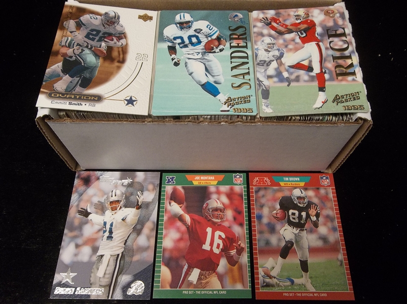 Football Star Card Lot- 350 Stars- mostly 1990’s thru 2000’s