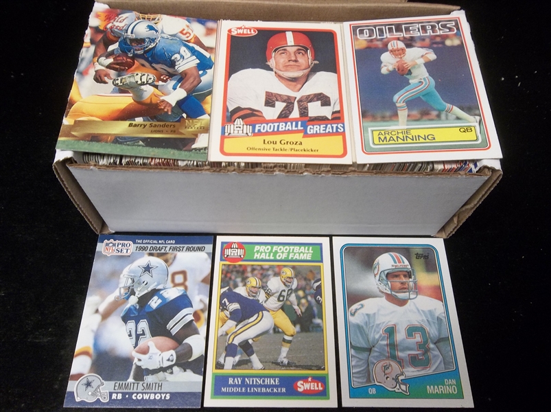 Football Star Card Lot- 350 Stars- mostly 1990’s thru 2000’s