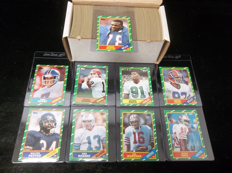 1986 Topps Football Complete Set of 396