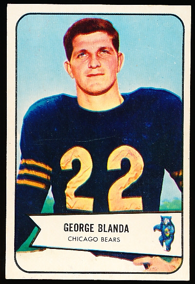 1954 Bowman Fb- #23 George Blanda RC, Bears