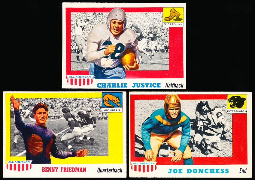 1955 Topps All American Football- 3 Diff