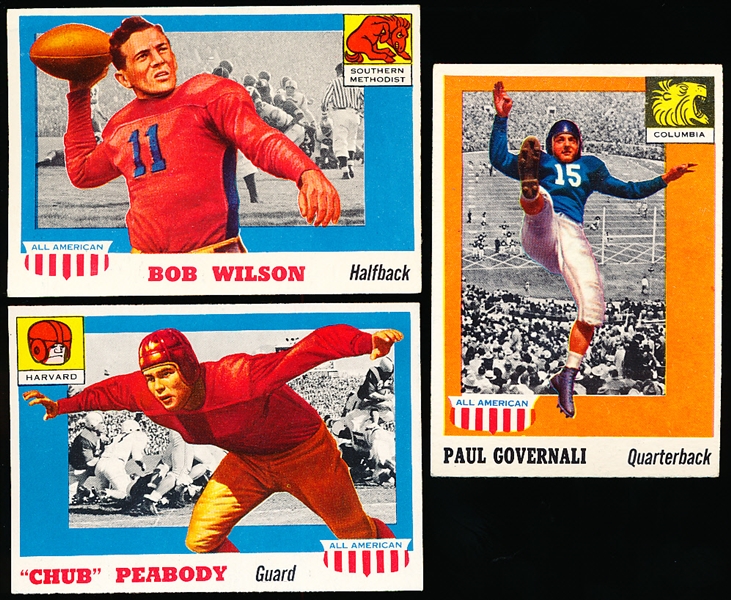 1955 Topps All American Football- 3 Diff