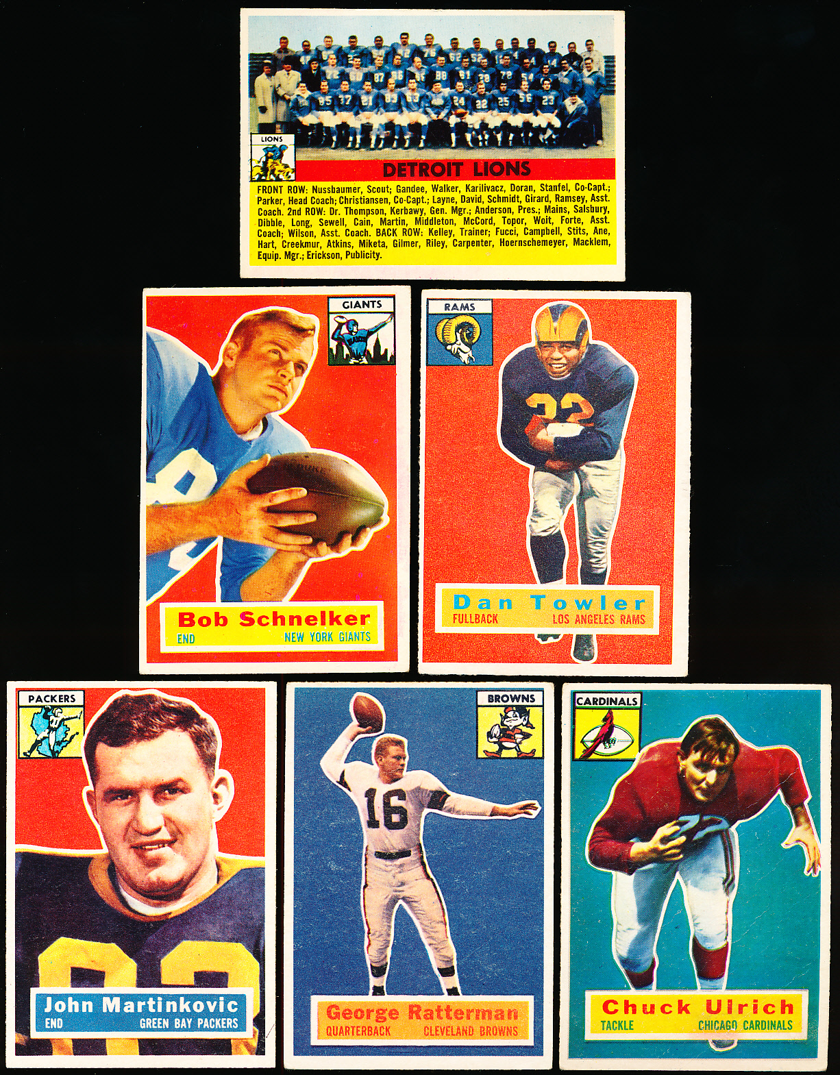 Lot Detail 1956 Topps Football 5 Diff