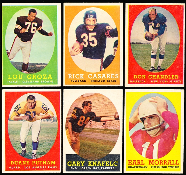 1958 Topps Football- 6 Diff