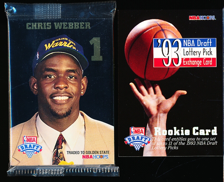 1993-94 Hoops Bskbl. “Draft Redemption”- 1 Complete Set of 11 Cards with Redemption Card