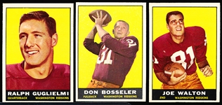 1961 Topps Fb- 8 Diff Wash. Redskins