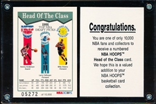 1991-92 Hoops Bskt. “Head of the Class” NNO Card- #5272/10,000