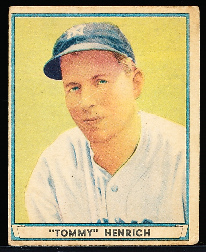 1941 Playball Bb- #39 Tommy Henrich, Yankees- Undated back