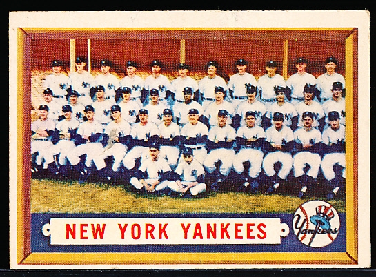 1957 Topps Bb- #97 Yankees Team