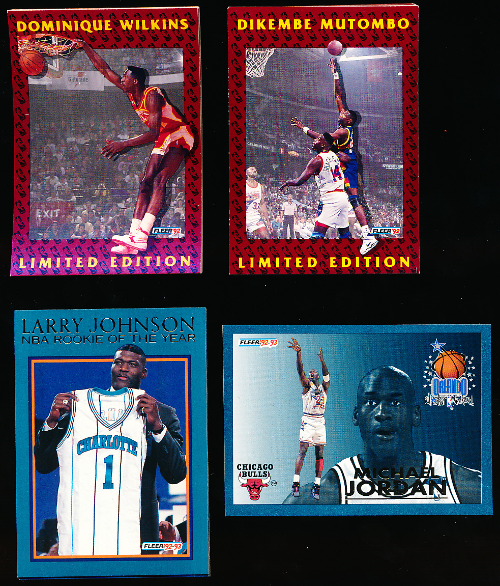 Lot Detail - 1991/92 & ‘92/93 Fleer Small Basketball Inserts Sets- 4 ...