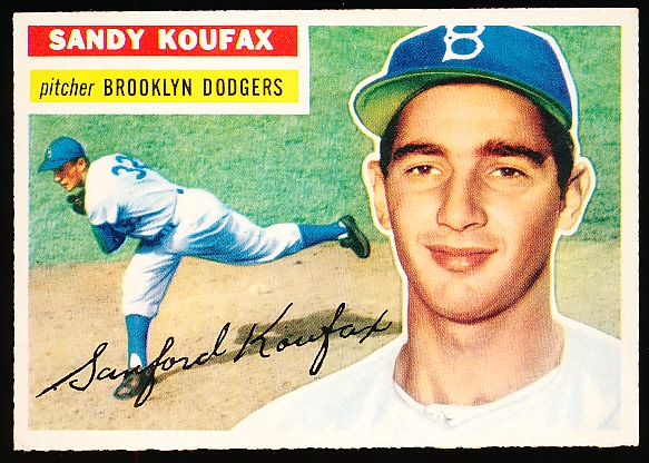 1956 Topps Bb- #79 Sandy Koufax, Dodgers- Gray Back