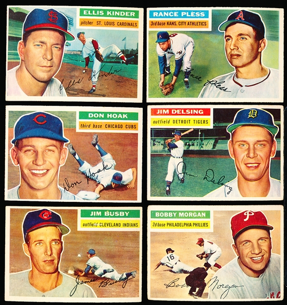 1956 Topps Baseball- 6 Diff