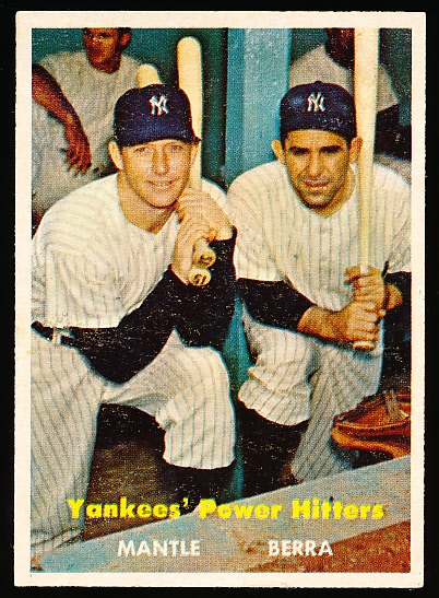 1957 Topps Bb- #407 Mantle/ Berra