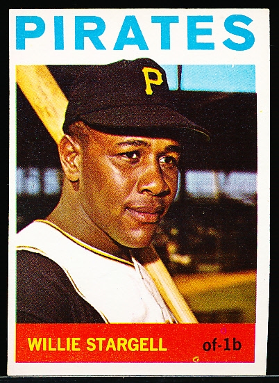 1964 Topps Baseball- #342 Willie Stargell, Pirates- 2nd Year Card