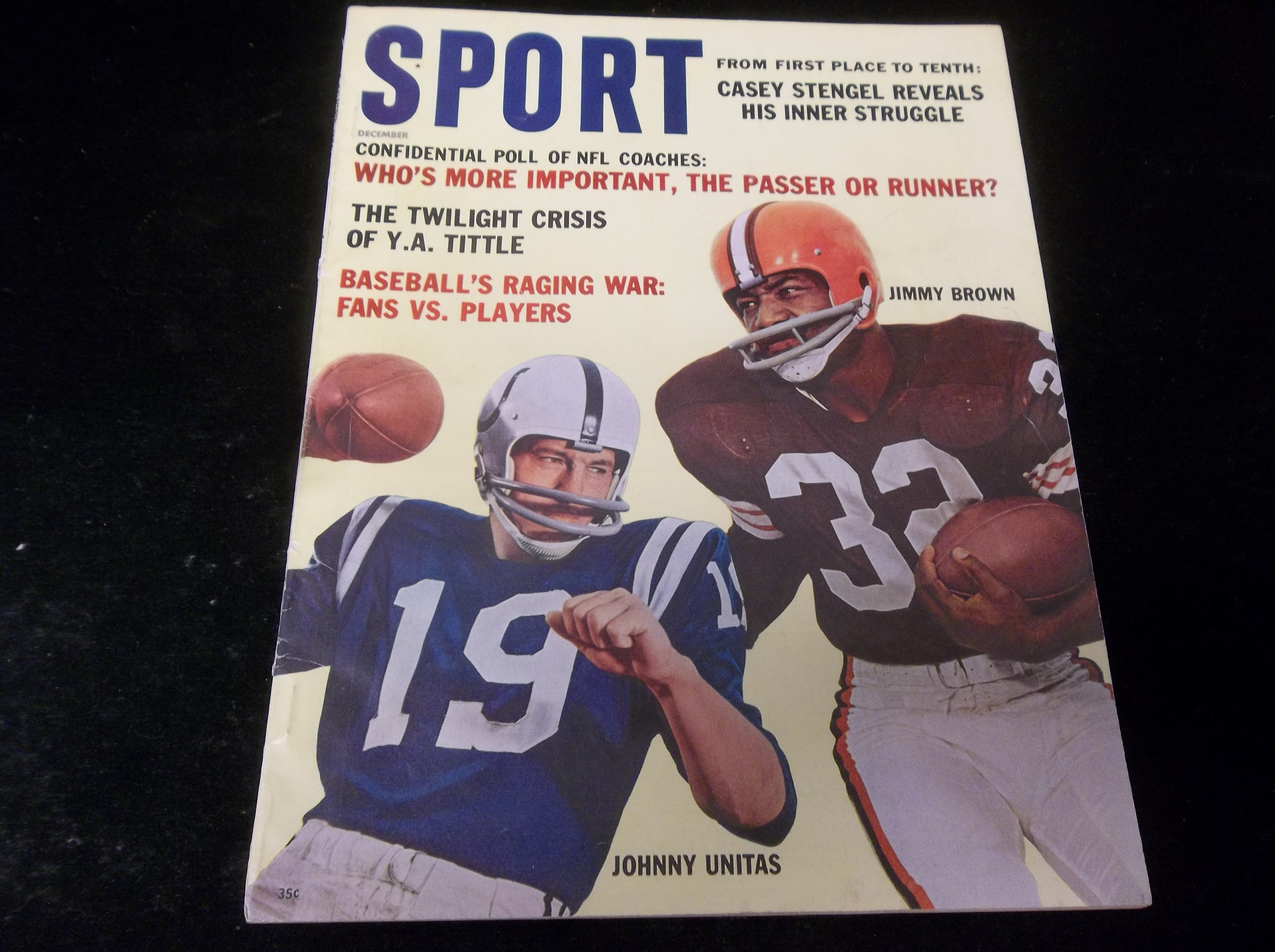 Lot Detail - 1962 Sport Magazine Ftbl.- Jim Brown and Johnny