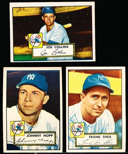 1952 Topps Baseball- 3 Diff Yankees