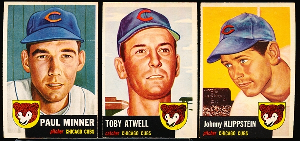 1953 Topps Bb- 3 Diff Chicago Cubs