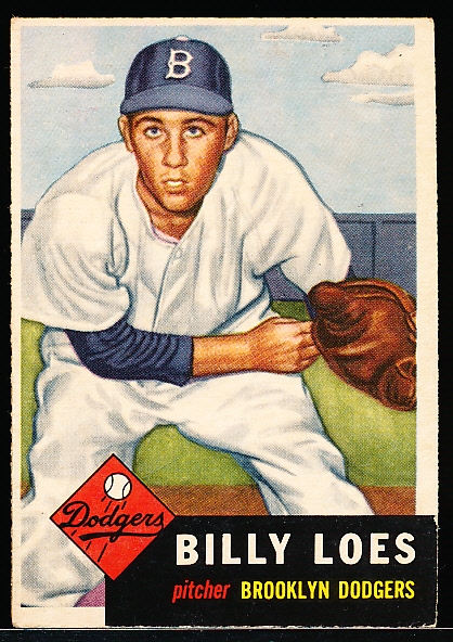 1953 Topps Bb- #174 Loes, Dodgers
