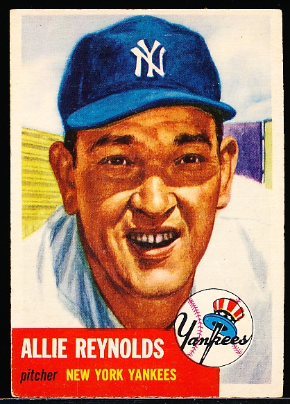 1953 Topps Bb- #141 Allie Reynolds, Yankees
