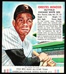 1952 Red Man Baseball with Tab- AL #15 Minnie Minoso, White Sox-March expiration back.