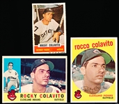 Rocky Colavito- 3 Diff Cards