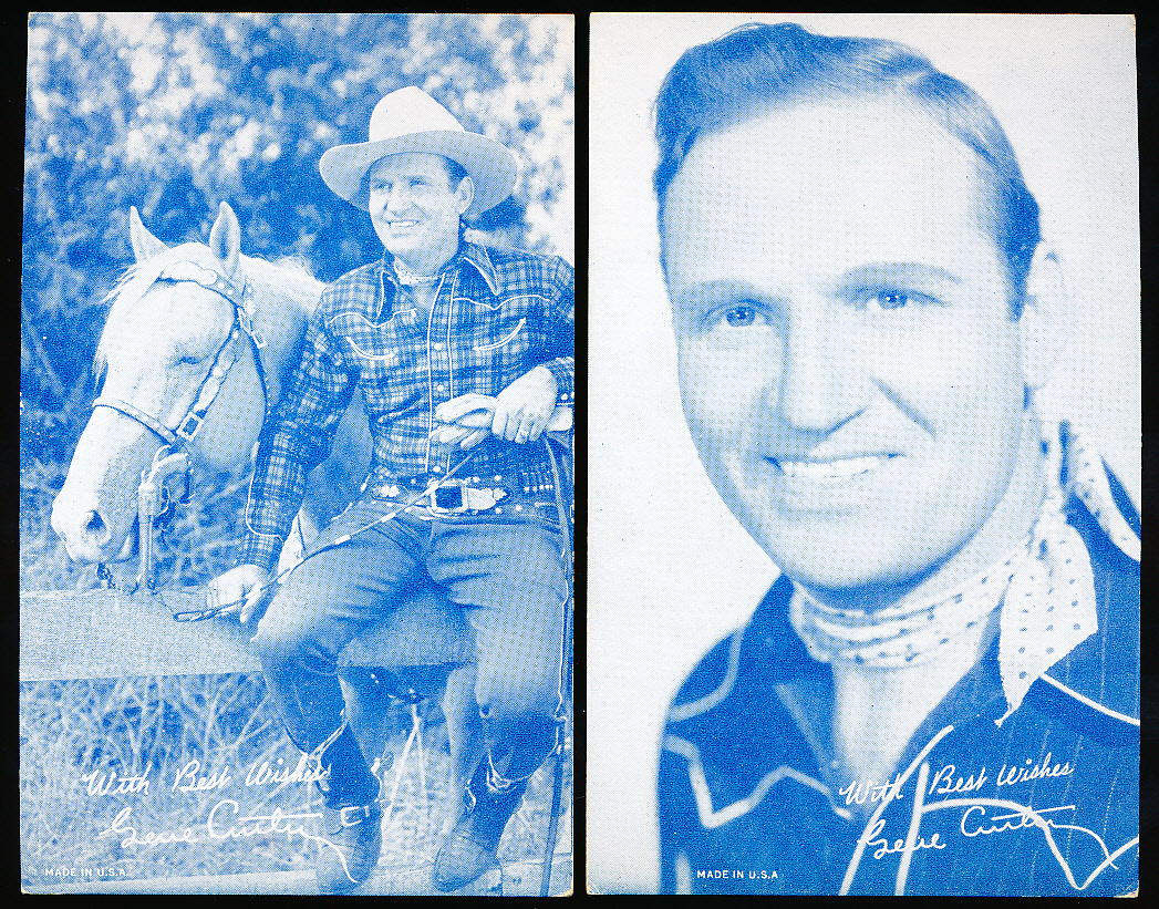 Lot Detail - 1940’s Exhibit Blue Tint Non-Sports Cards- 2 Diff. Gene Autry