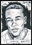 2013 Leaf Masterworks Bb- “Hand Drawn 1/1 Sketch Card”- Ernie Banks, Cubs