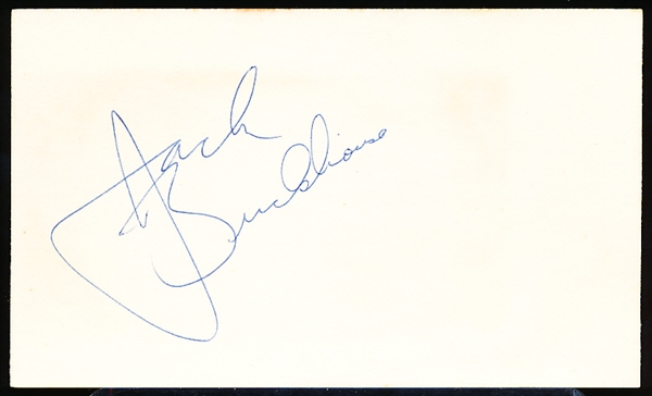 Auto’d Jack Brickhouse MLB Index Card