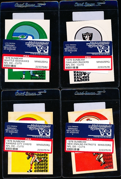1976 Sunbeam “NFL Die-Cuts” Cards- 5 Diff.- All PSA “Mini Size” Rejected Cards
