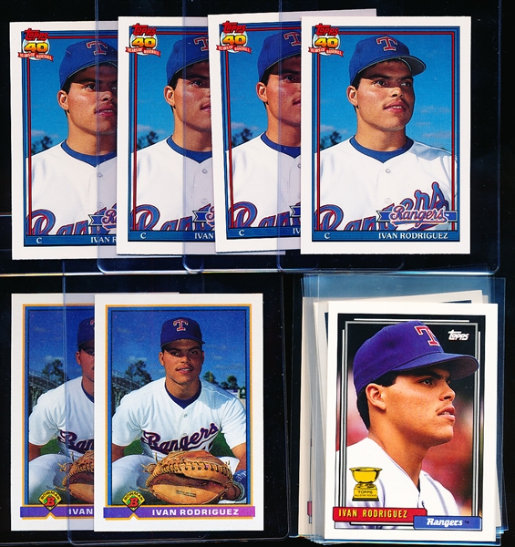 1991 and 1992 Ivan Rodriguez Bsbl.- 18 Asst. Cards