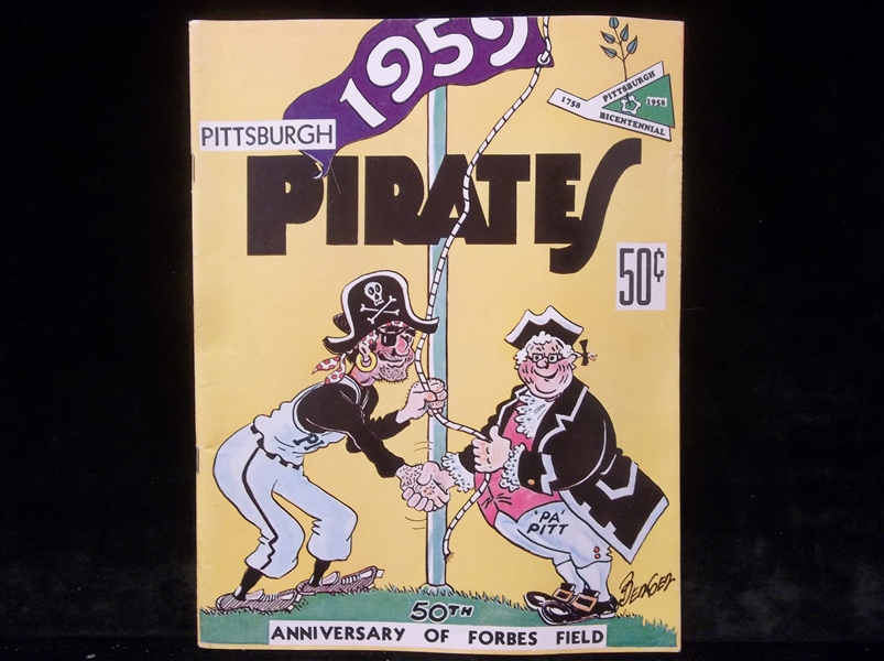 1959 Pittsburgh Pirates Baseball Yearbook