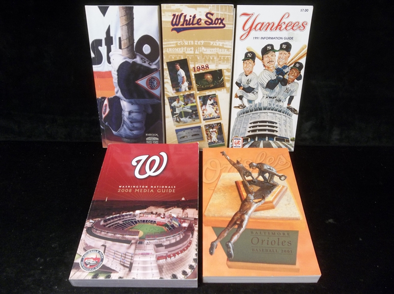 Lot Detail Five Different Baseball Media Guides