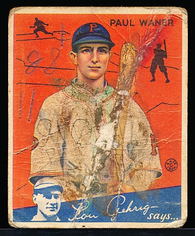 1934 Goudey Bb- #11 Paul Waner, Pirates