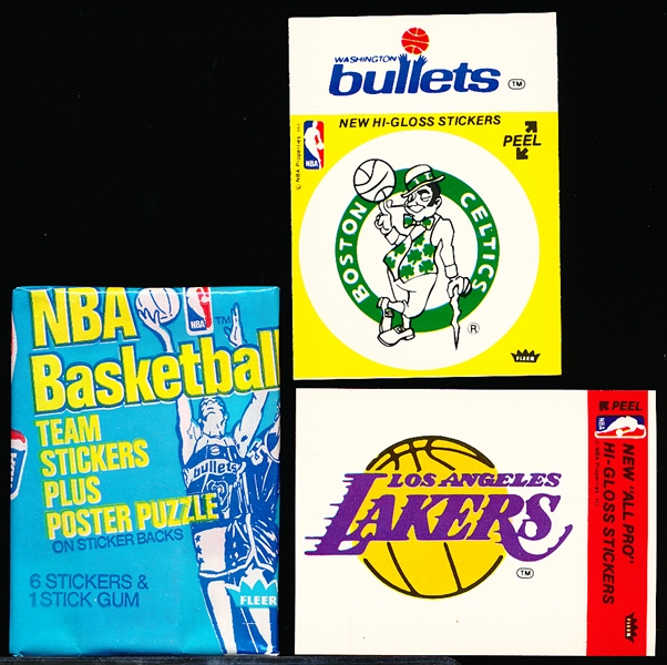 1978-79 Fleer NBA Stickers- 1 Complete? Set of 52 Diff. with 1 Unopened Pack