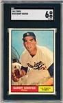 1961 Topps Baseball- #344 Sandy Koufax, Dodgers- SGC 6 (Ex-Nm)