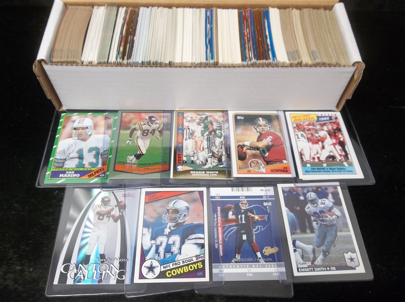 Football Star Card Lot- 450 Stars- 1980’s thru 2000’s