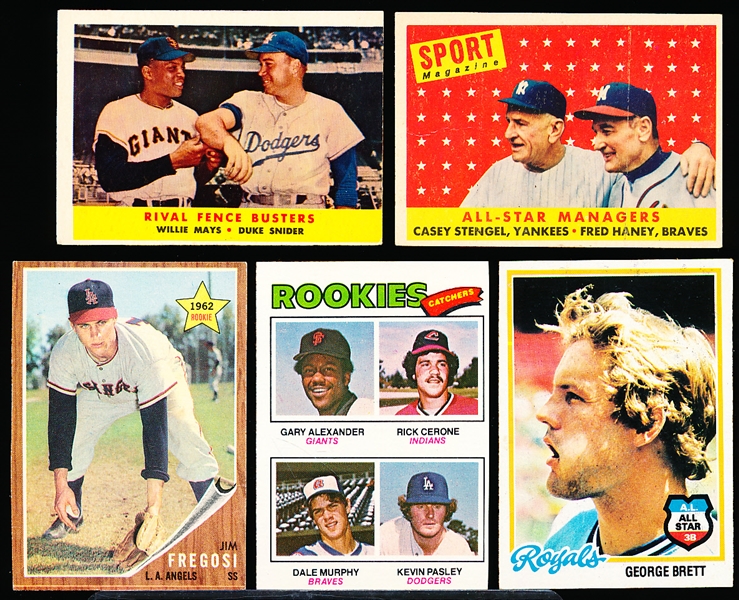 Five Baseball Cards