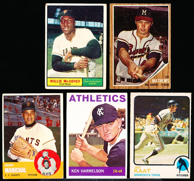 Five Baseball Cards