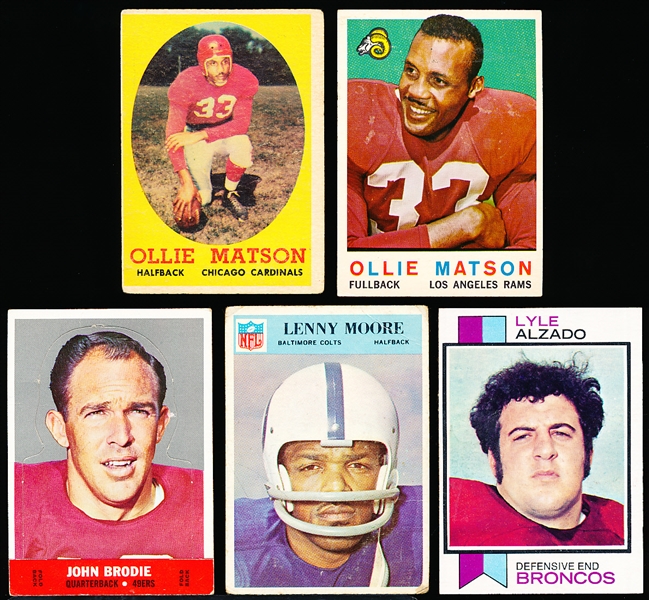 Five Football Cards