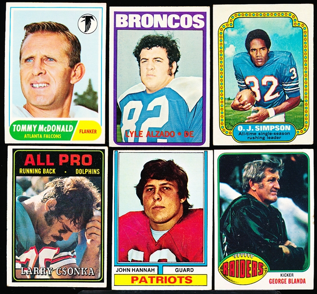 Six Football Cards