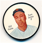 1962 Salada Bb Plastic Coins- #162 Sam Jones, Giants- SP! 