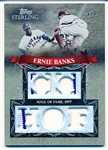 2009 Topps Sterling Bb- “Career Chronicles Relics Five Sterling Silver”- #5CCR-18 Ernie Banks, Cubs- 1/1