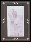 2015 Topps Gypsy Queen Bb- “Mini Framed Magenta Printing Plate”- #133 Ernie Banks, Cubs- 1 of 1