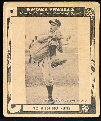 1948 Swell Sports Thrills- #10 Johnny VanderMeer- 2 No Hitters