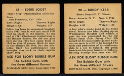 1948 Bowman Baseball- 2 Cards
