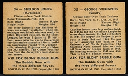 1948 Bowman Baseball- 2 Cards