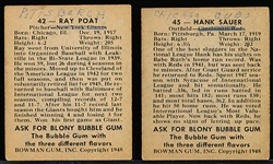 1948 Bowman Baseball- 2 Cards