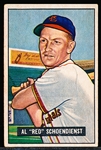 1951 Bowman Bb- #10 Red Schoendienst, Cardinals
