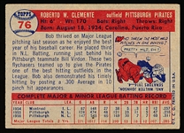 1957 Topps Baseball- #76 Bob Clemente, Pirates