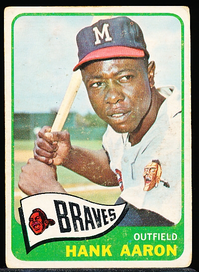 1965 Topps Baseball- #170 Hank Aaron, Braves